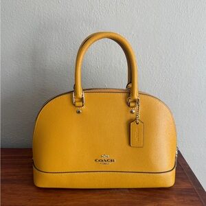 Coach Mustard Leather Dome Satchel